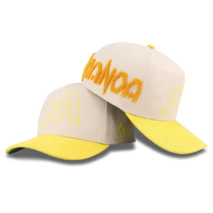 Tovalleria de color groc brillant logotip de beisbol gorra de beisbol