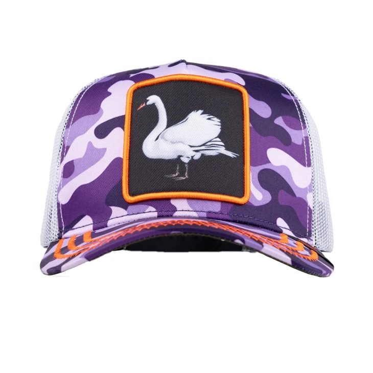 Barret de transferència de calor de tela de polièster personalitzat TCAP Gorra de camioner de camuflatge